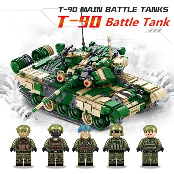 Al doilea Război mondial Armata T-90 Tanc principal de Luptă Asamblare Blocuri Jucarii 1773PCS Băiat de Studiu Cadou Jucărie Militare de Inserție Model