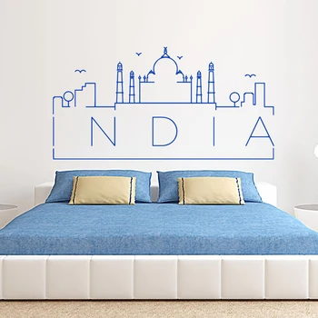 India, Țară Autocolant de Perete Home Decor Frumos Landscope decor camera de zi Dormitor Decalcomanii